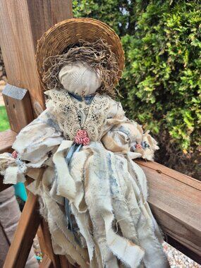 Vintage Faceless Handmade Doll Raggedy